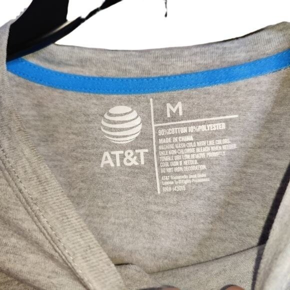 AT&T LOGO Merch Gray Long Sleeve T-Shirt M - Picture 4 of 4